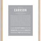 Carrson | Name Art Print