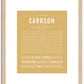 Carrson | Name Art Print