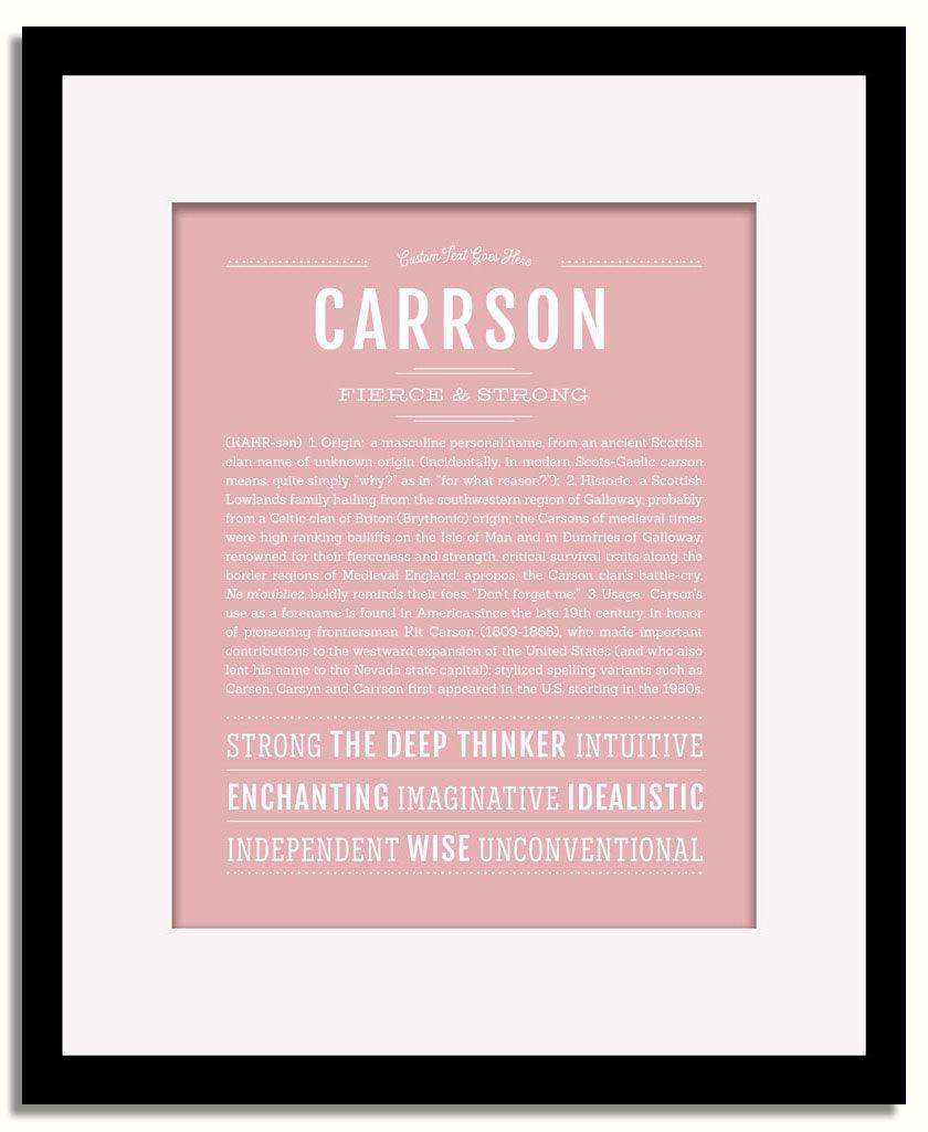 Frame Options | Dusty Rose | Black Frame, Matted