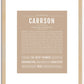 Carrson | Name Art Print