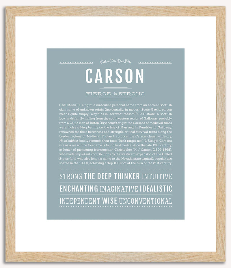 Carson (male) | Name Art Print