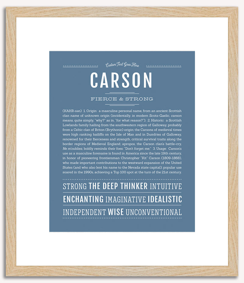 Carson (male) | Name Art Print