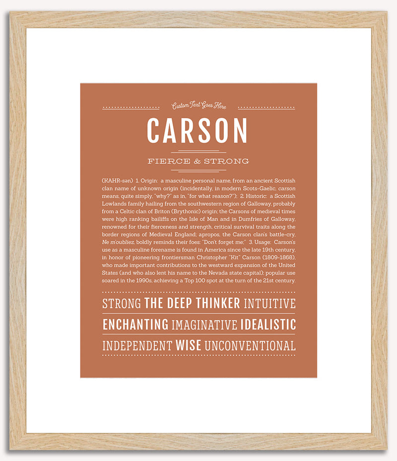 Carson (male) | Name Art Print