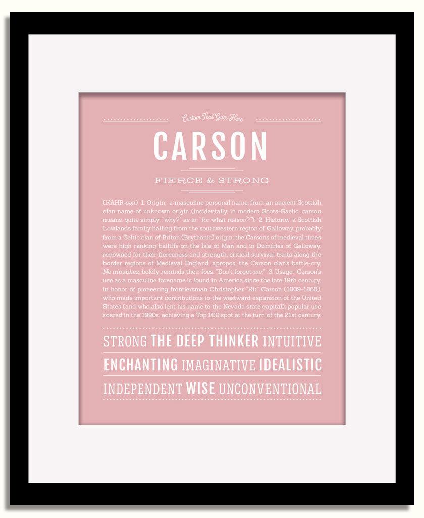 Frame Options | Dusty Rose | Black Frame, Matted