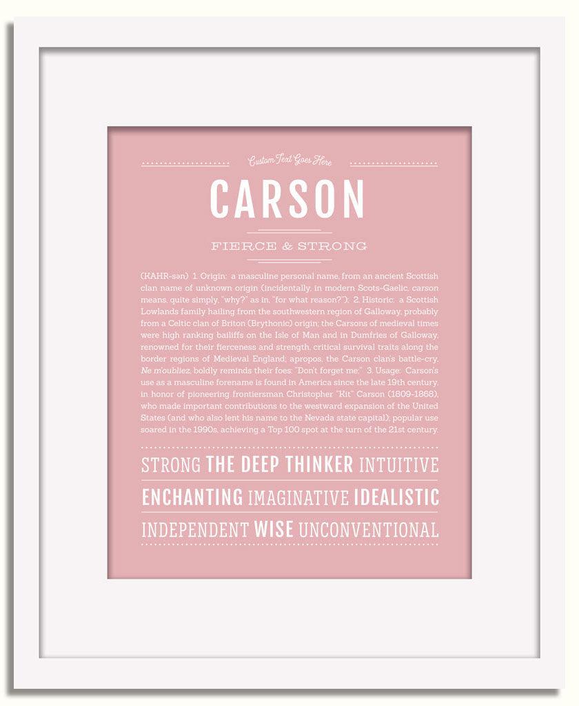 Frame Options | Dusty Rose | White Frame, Matted