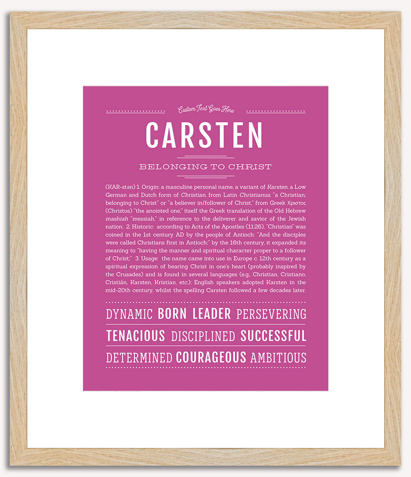 Carsten | Name Art Print