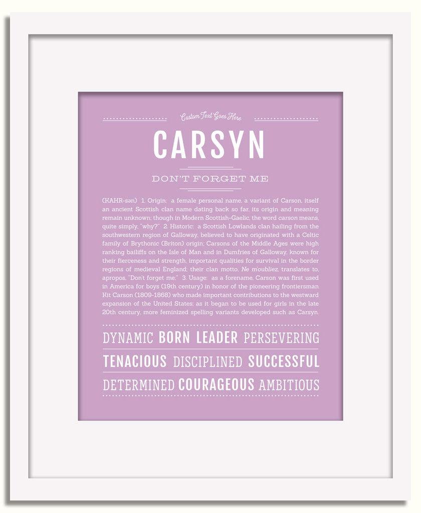 Frame Options | Lilac | White Frame, Matted