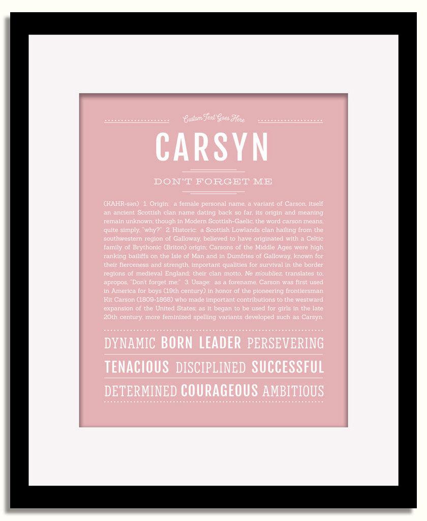 Frame Options | Dusty Rose | Black Frame, Matted