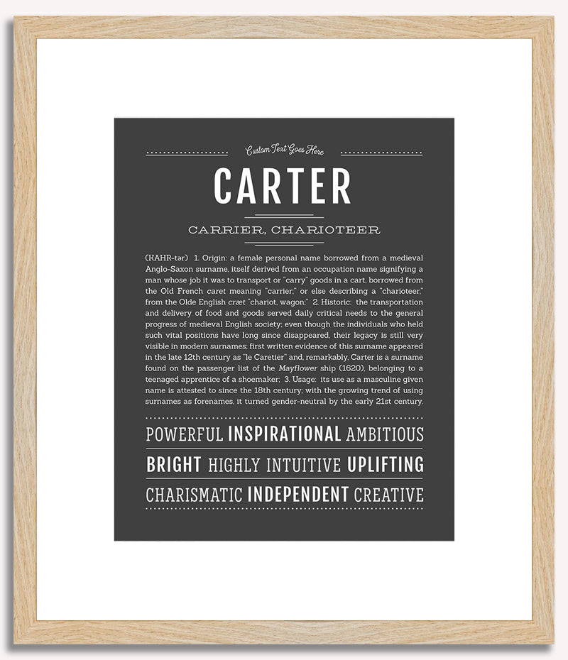 Carter (male) | Name Art Print