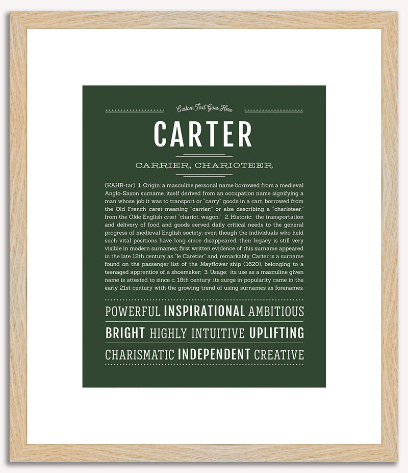 Carter (male) | Name Art Print