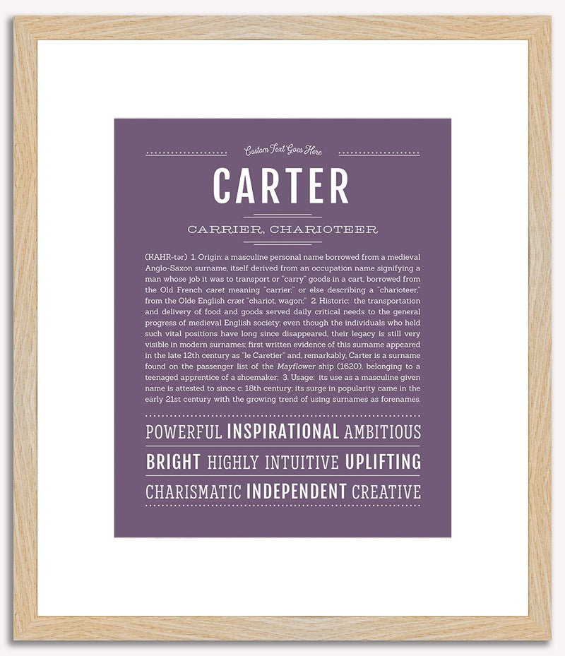 Carter (male) | Name Art Print