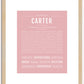 Carter (male) | Name Art Print