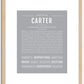 Carter (male) | Name Art Print