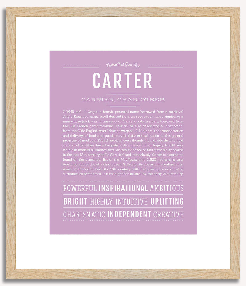 Carter (female) | Name Art Print