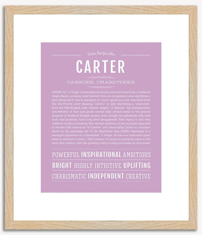 Carter (male) | Name Art Print