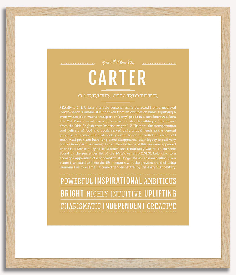 Carter (female) | Name Art Print