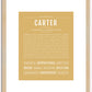 Carter (male) | Name Art Print