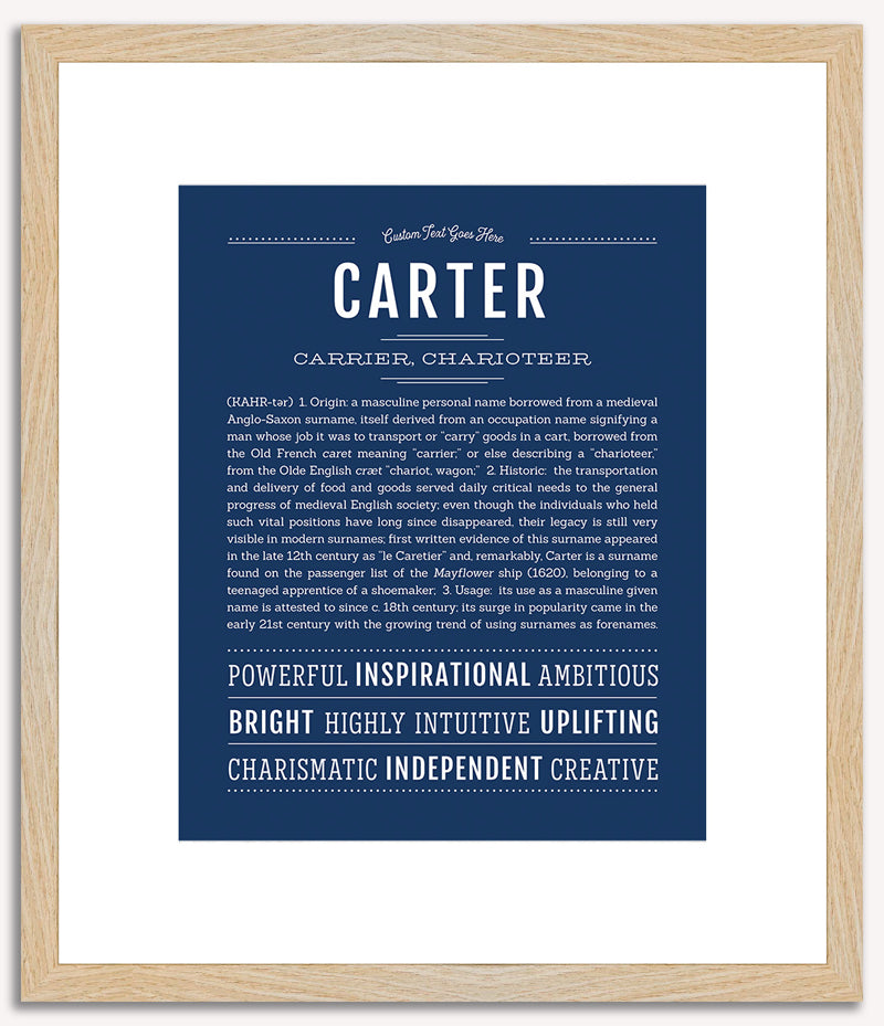 Carter (male) | Name Art Print