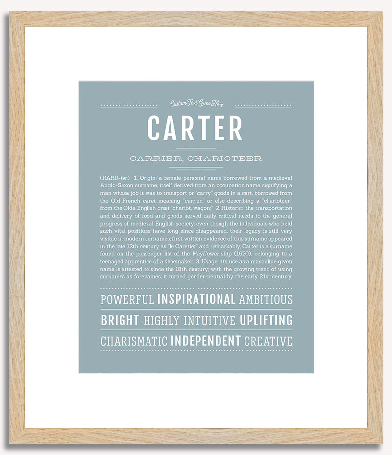 Carter (female) | Name Art Print