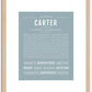 Carter (male) | Name Art Print