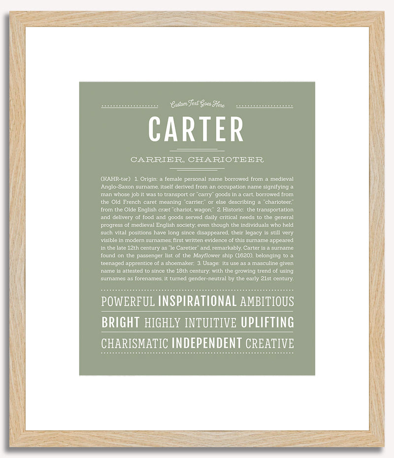 Carter (female) | Name Art Print