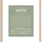 Carter (male) | Name Art Print