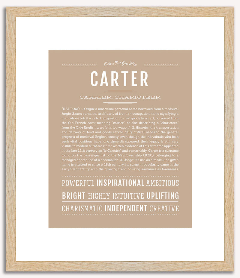 Carter (male) | Name Art Print