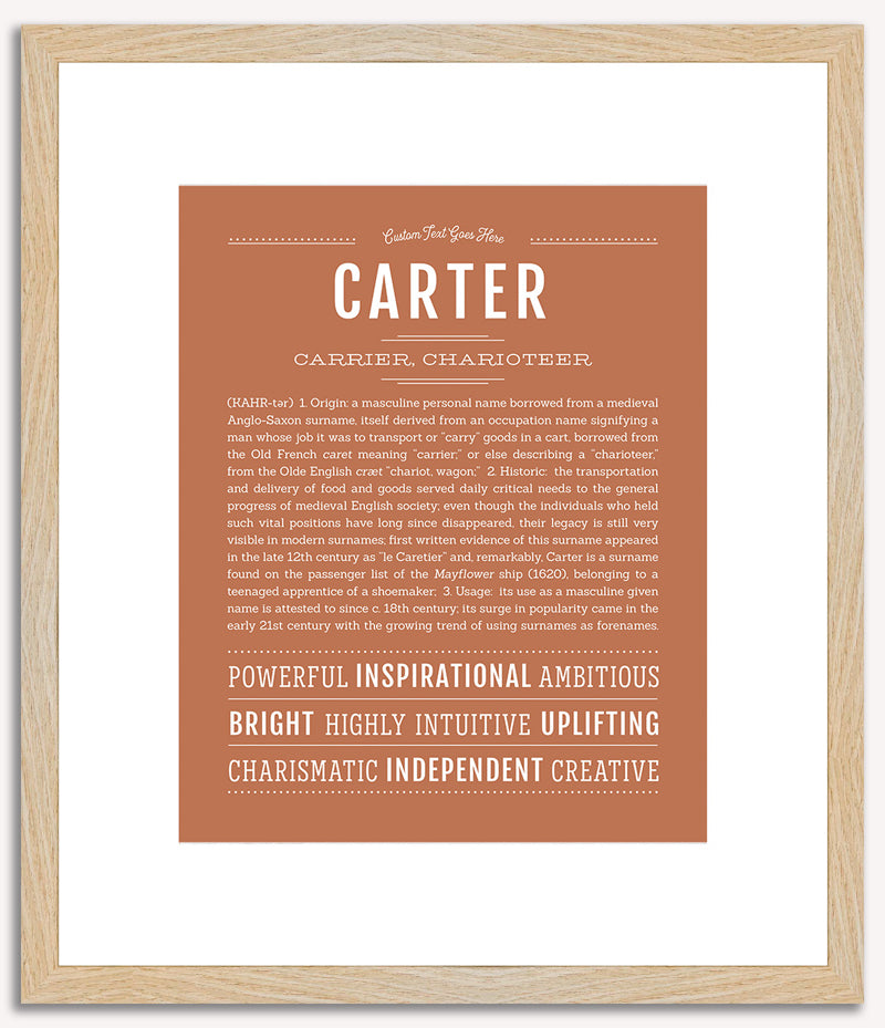 Carter (male) | Name Art Print