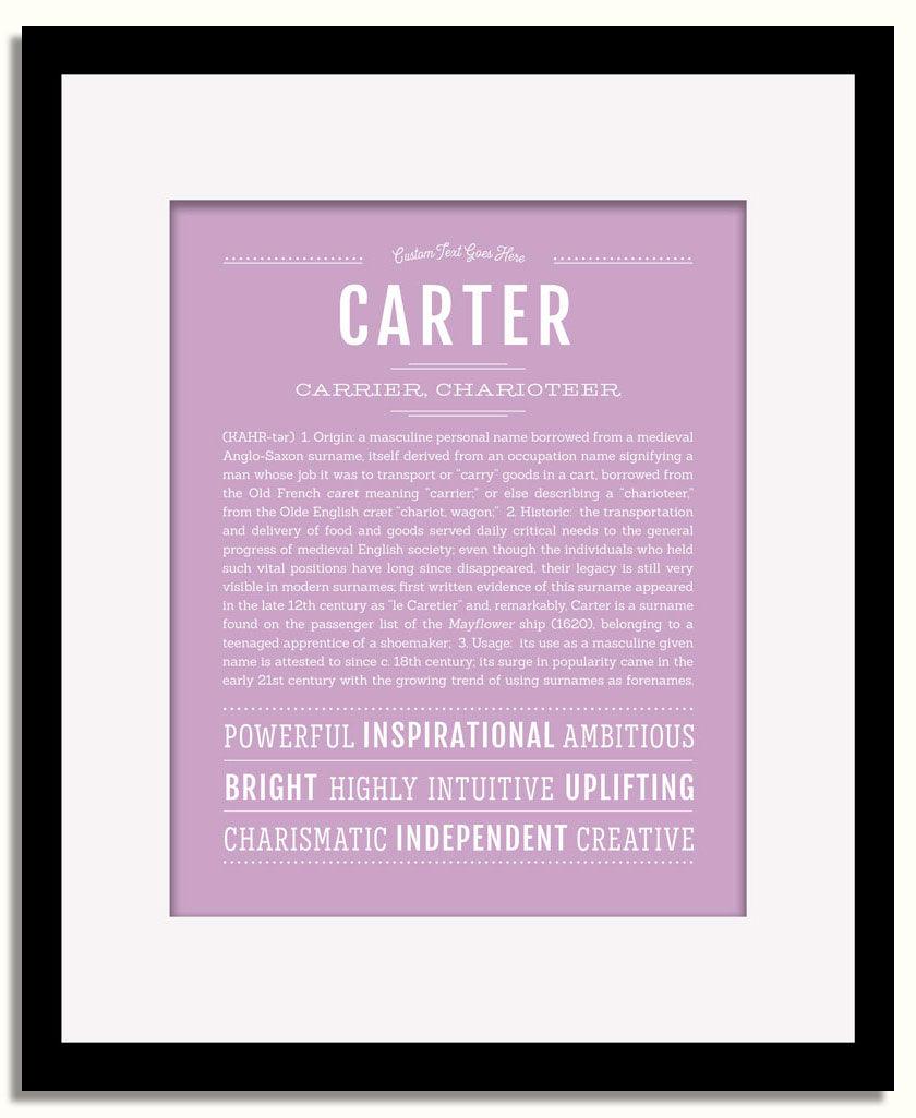 Frame Options | Lilac | Black Frame, Matted