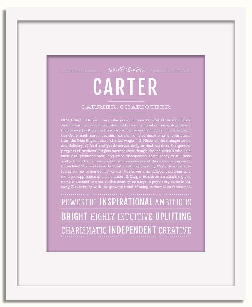 Frame Options | Lilac | White Frame, Matted