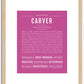 Carver | Name Art Print