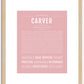 Carver | Name Art Print