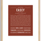 Casey (female) | Name Art Print