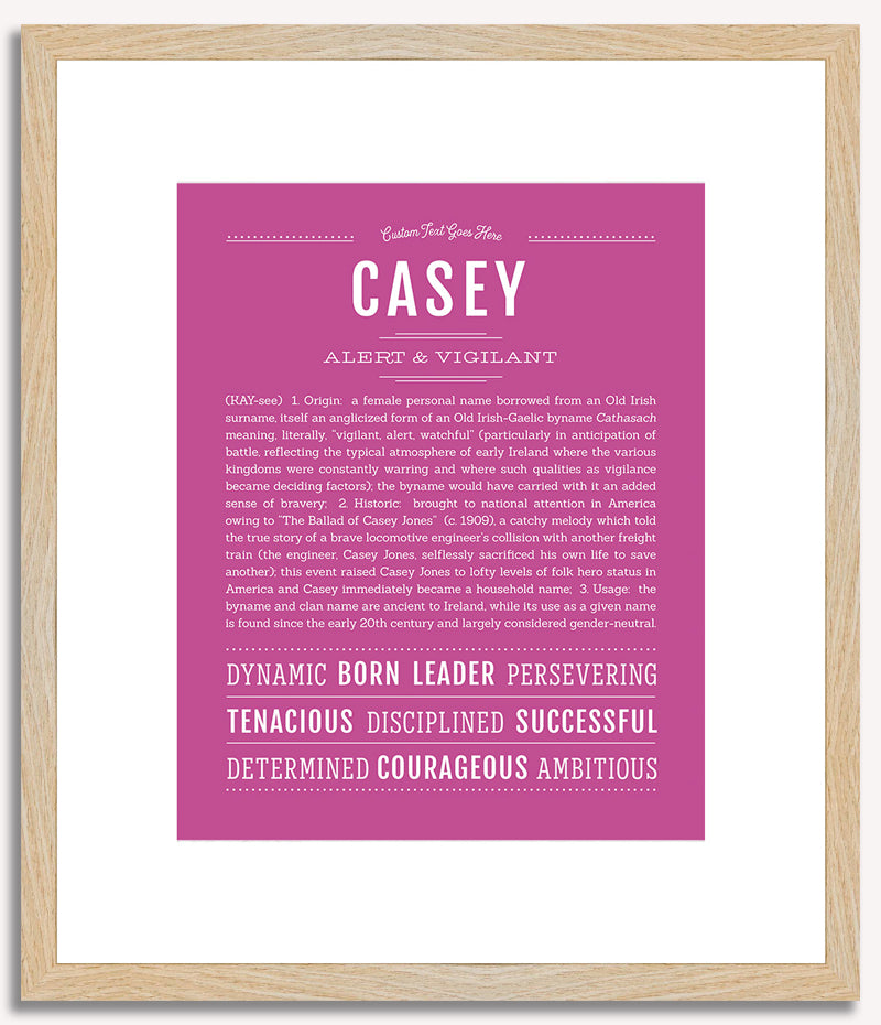 Casey (female) | Name Art Print