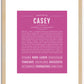 Casey (male) | Name Art Print