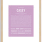 Casey (male) | Name Art Print