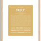 Casey (female) | Name Art Print