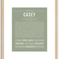 Casey (male) | Name Art Print