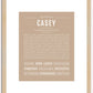 Casey (male) | Name Art Print