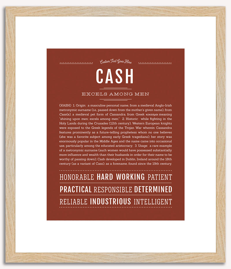 Cash | Name Art Print