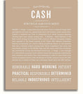 Cash | Name Art Print – Name Stories