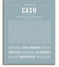 Cash | Name Art Print – Name Stories