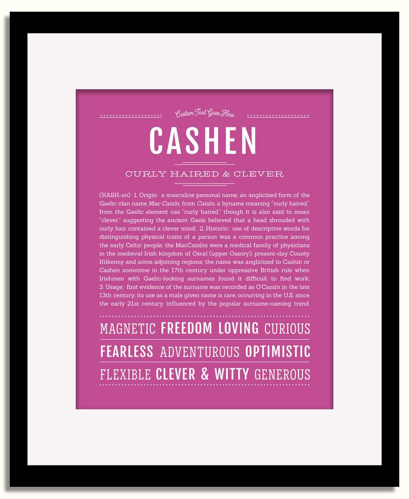 Frame Options | Dark Pink | Black Frame, Matted