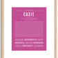 Casie | Name Art Print