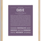 Casie | Name Art Print