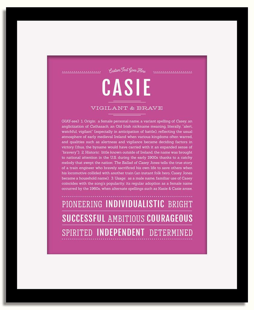 Frame Options | Dark Pink | Black Frame, Matted