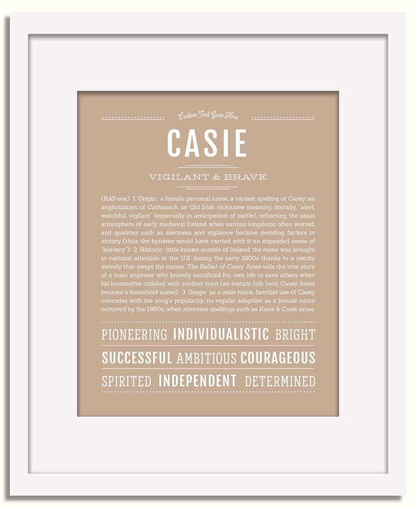 Frame Options | Tan | White Frame, Matted