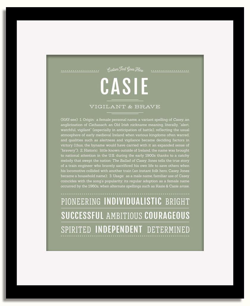 Frame Options | Sage | Black Frame, Matted