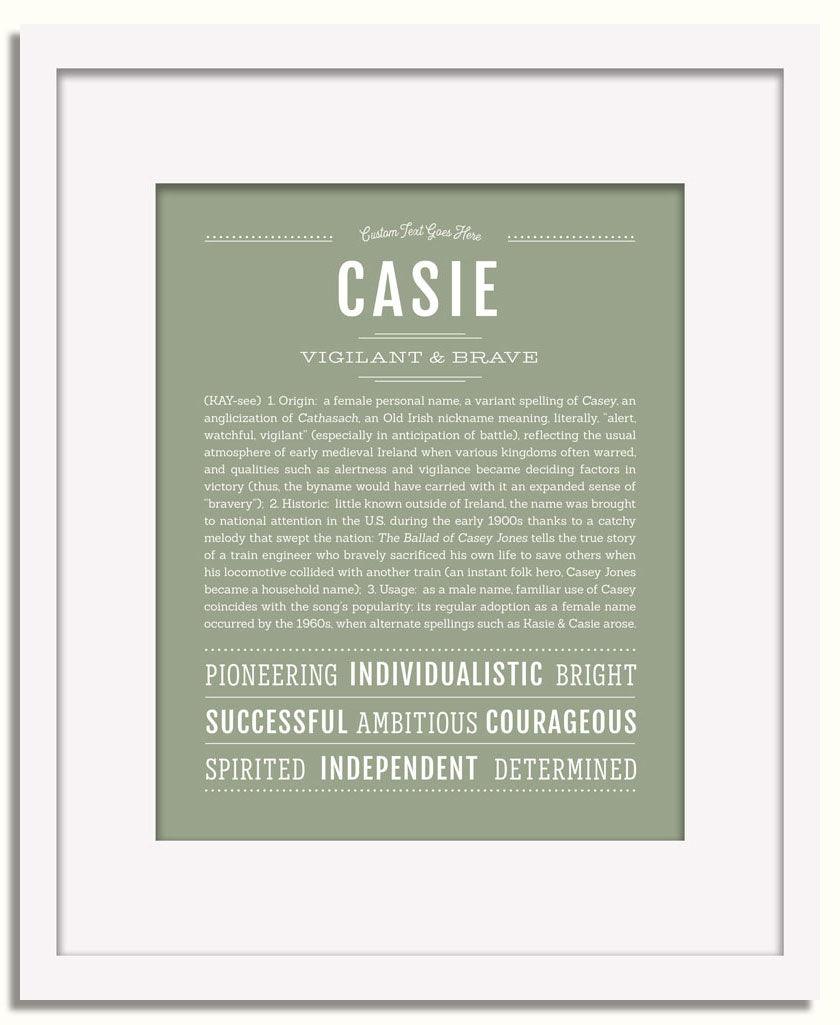 Frame Options | Sage | White Frame, Matted