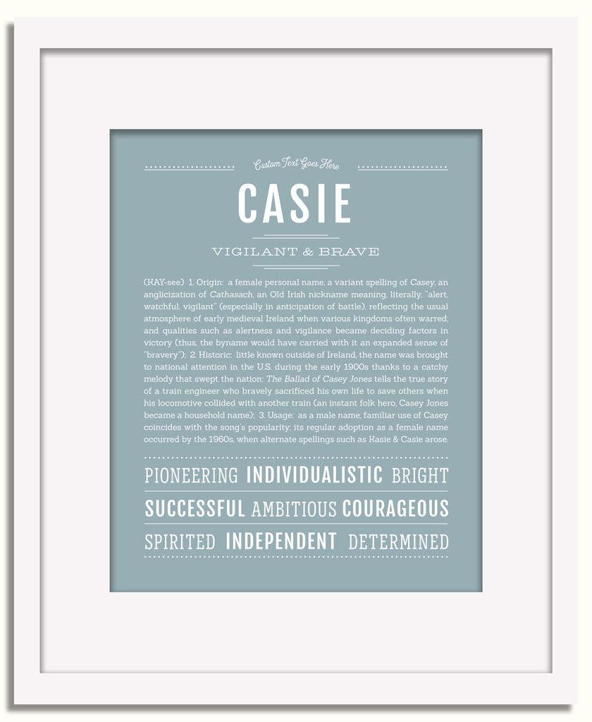 Frame Options | Powder Blue | White Frame, Matted